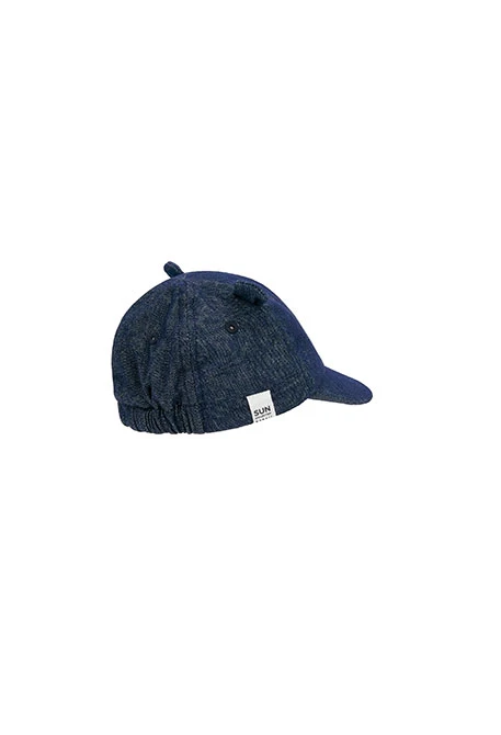 Gorra de teixit amb orelles de nadó blue