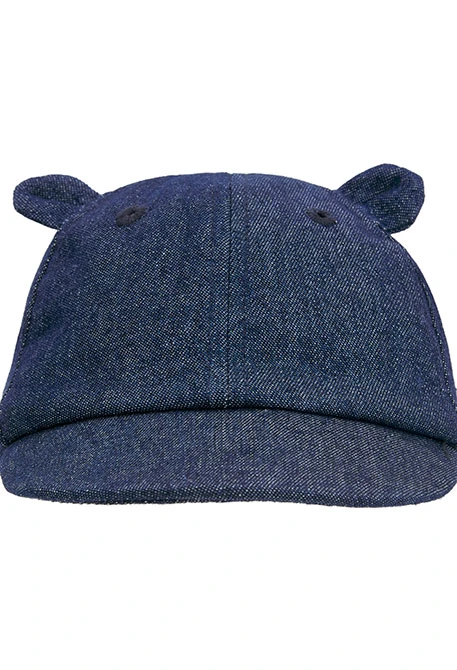 Gorro de bebé azul com orelhas
