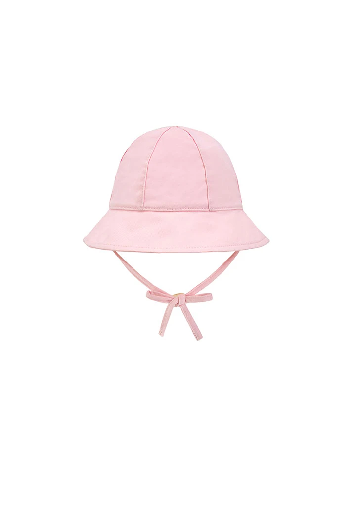 Bonnet tricoté pour bébé en rose