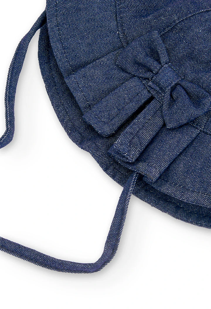 Gorro bebé con lazo azul