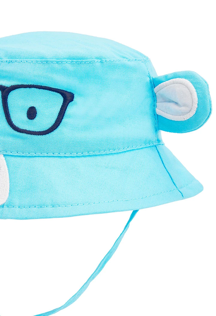 Bonnet en toile epaisse "safari" pour bébé