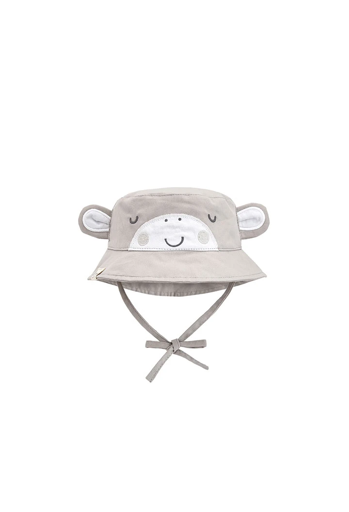 Bonnet en toile epaisse "safari" pour bébé