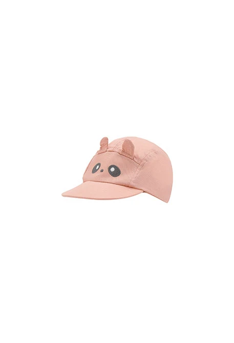 Gorra popelín de bebé en rosa