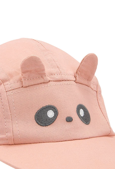 Gorra popelín de bebé en rosa