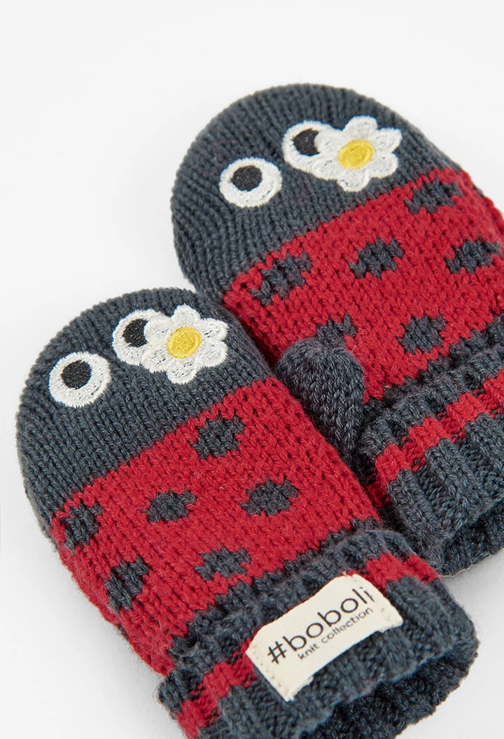 Knitwear mittens for baby girl