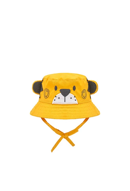 Cappello in twill da bebè in giallo