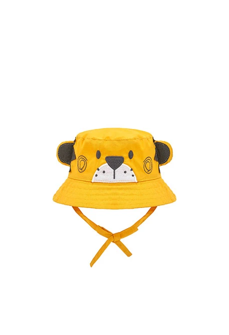 Bonnet en sergé bébé en jaune