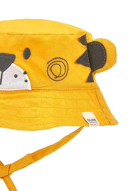 Bonnet en sergé bébé en jaune