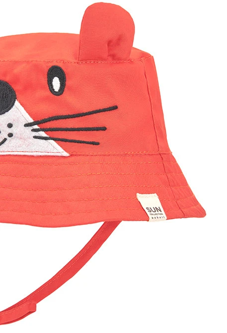 Bonnet en sergé bébé en orange