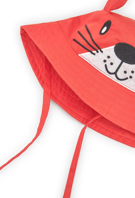 Bonnet en sergé bébé en orange