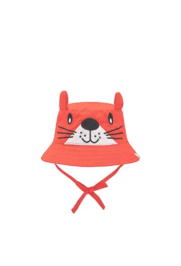 Knitwear hat for baby in orange
