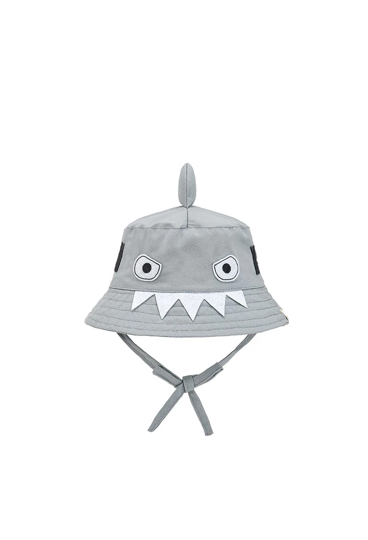 Bonnet en sergé bébé en gris