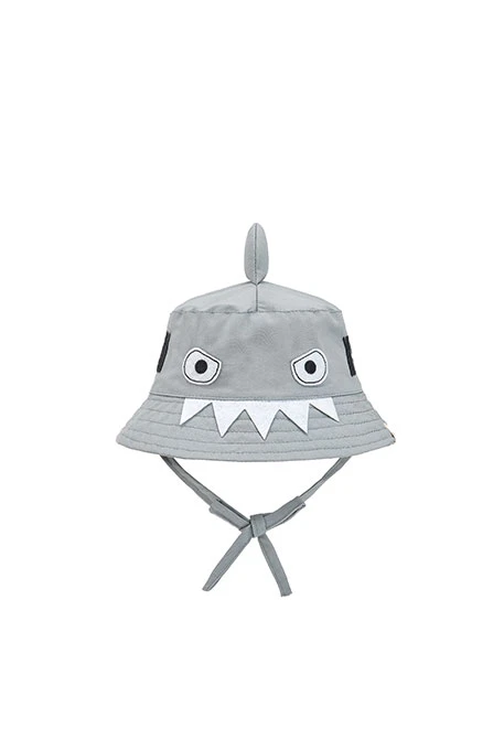 Bonnet en sergé bébé en gris
