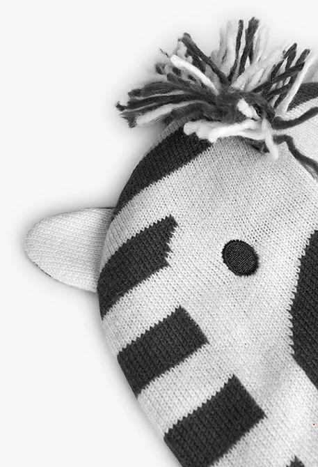 Bonnet zèbre pour bébé