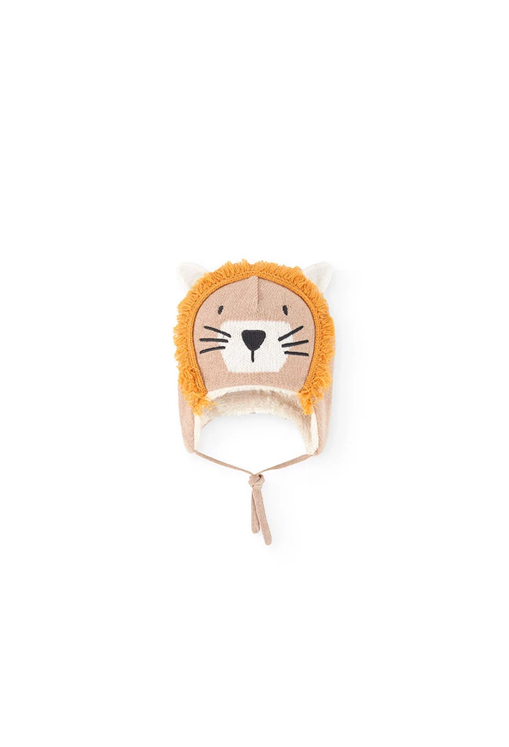 Bonnet imprimé lion