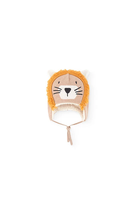 Bonnet imprimé lion