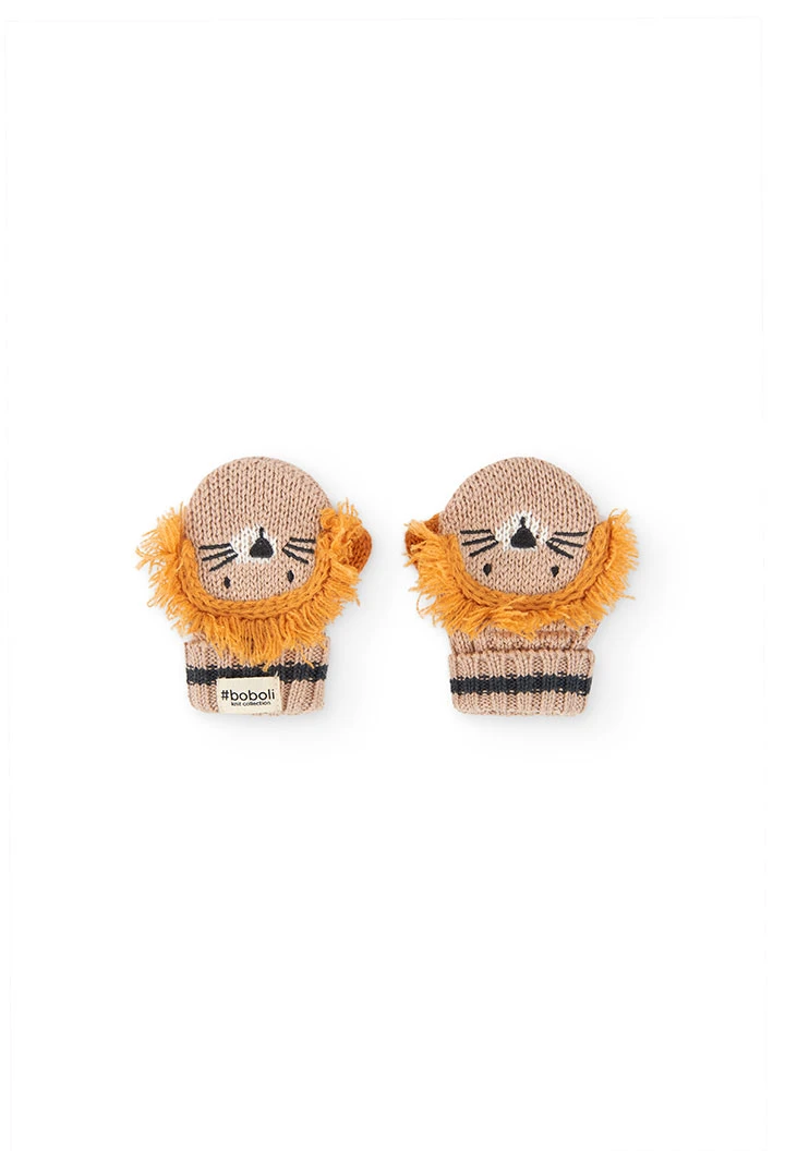 Gants imprimés lion