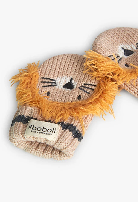 Gants imprimés lion