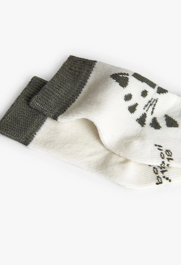 Pack de chaussettes en maille pour bébé de couleur orange