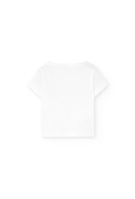 Strick-Baby-T-Shirt in Weiß