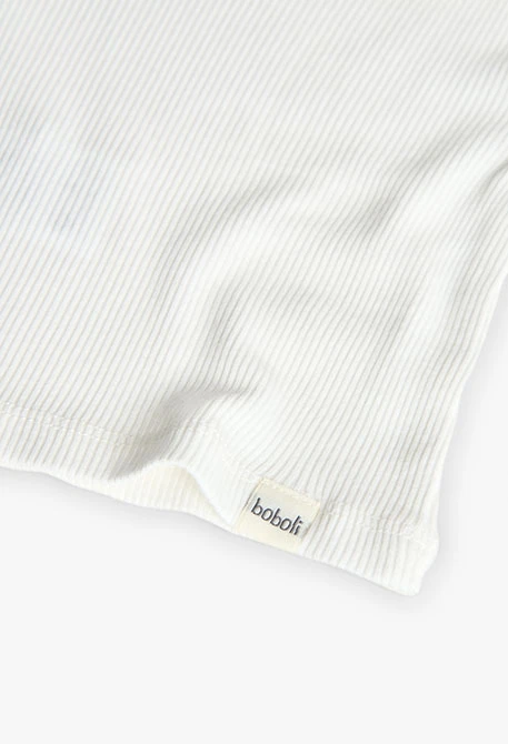 Strick-Baby-T-Shirt in Weiß