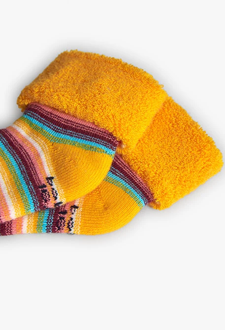 Pack chaussettes bébé en maille rayée et à motif