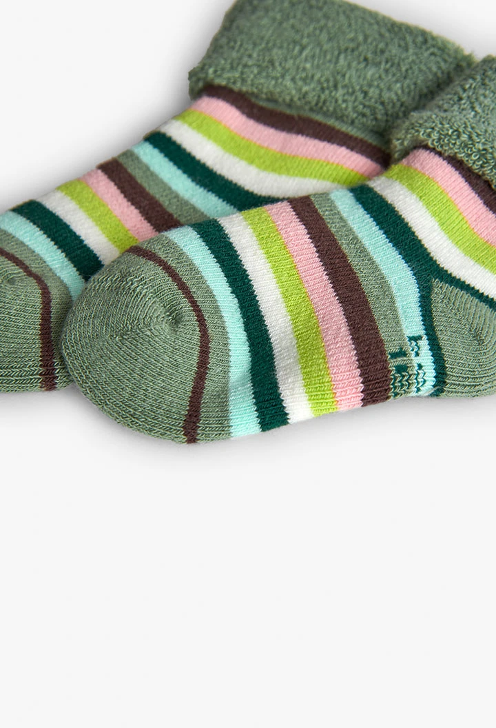 Pack de chaussettes bébé imprimé et rayures
