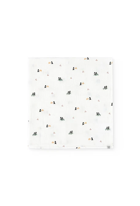 Manta i doudou nadó estampat pingüins