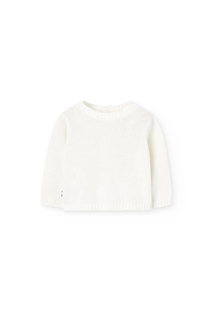 Pull pour bébé en tricot blanc
