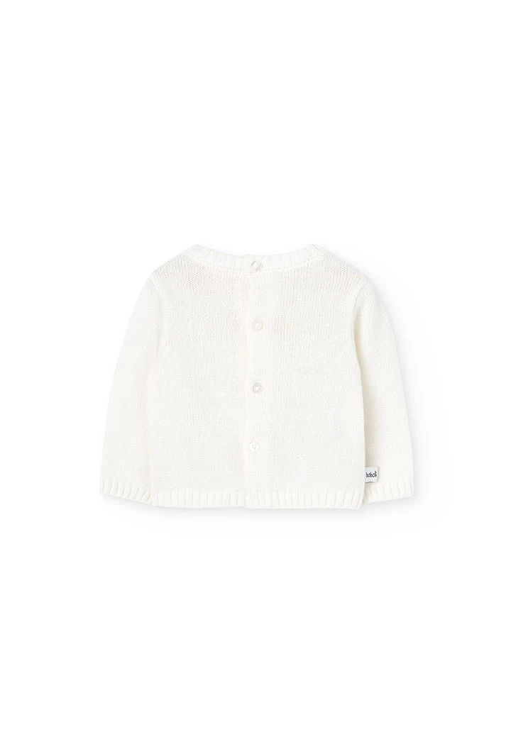 Pull pour bébé en tricot blanc