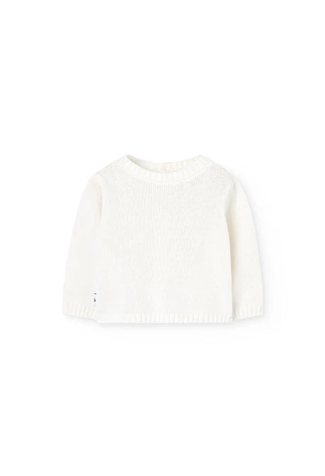 Pull pour bébé en tricot blanc