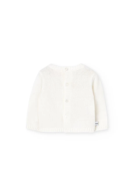 Pull pour bébé en tricot blanc