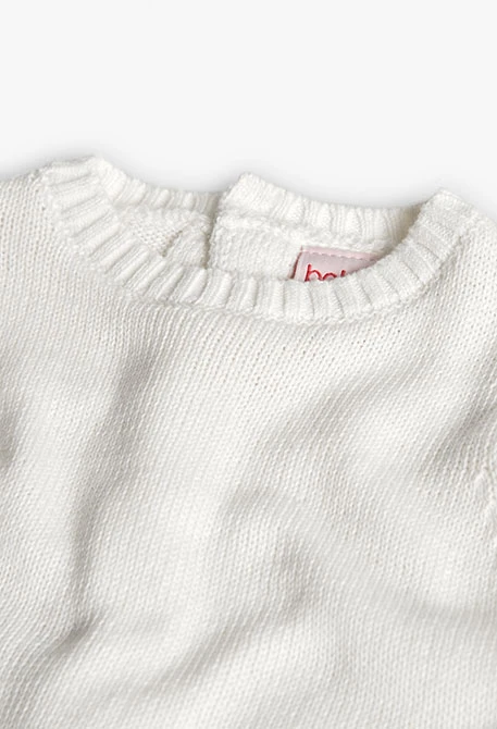 Pull pour bébé en tricot blanc