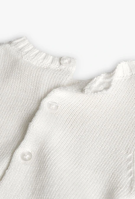 Pull pour bébé en tricot blanc