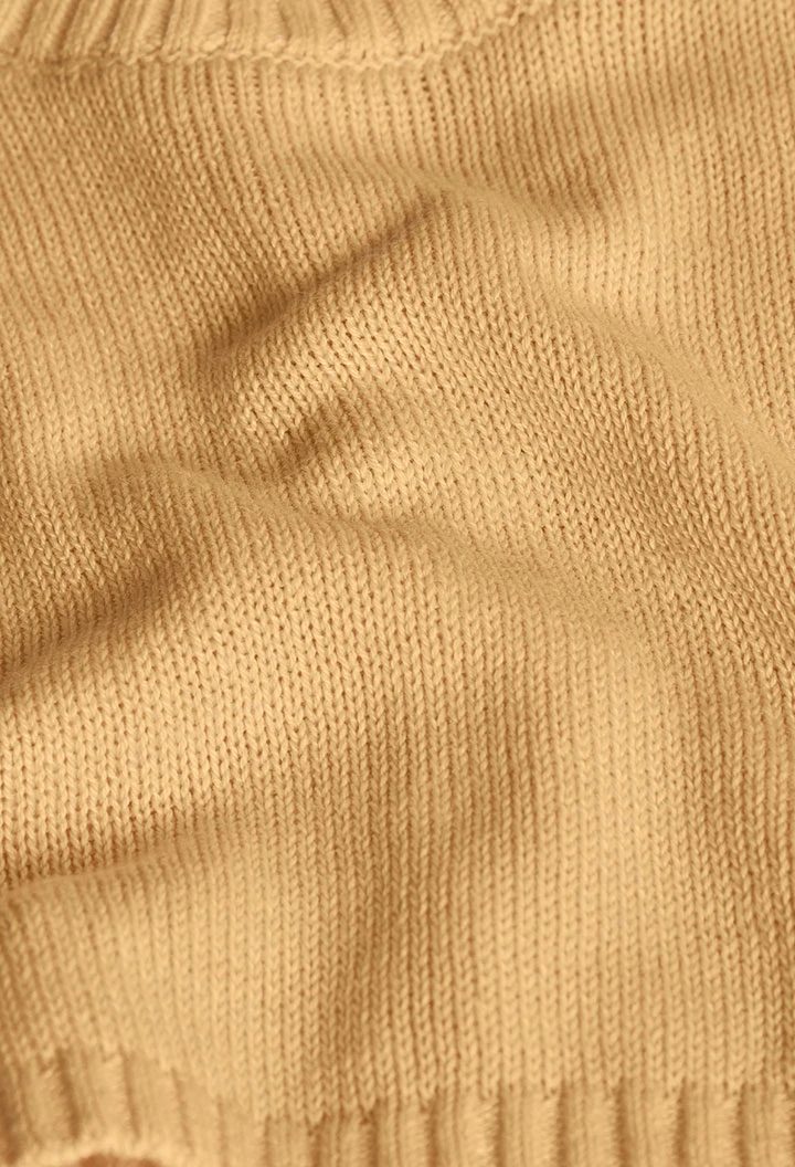 Pull en maille jaune pour bébé