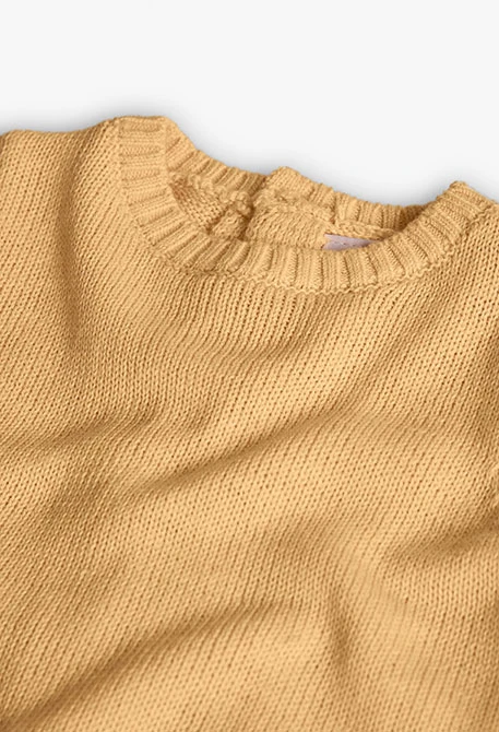 Pull en maille jaune pour bébé