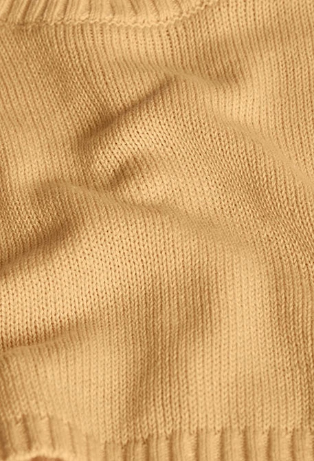 Pull en maille jaune pour bébé