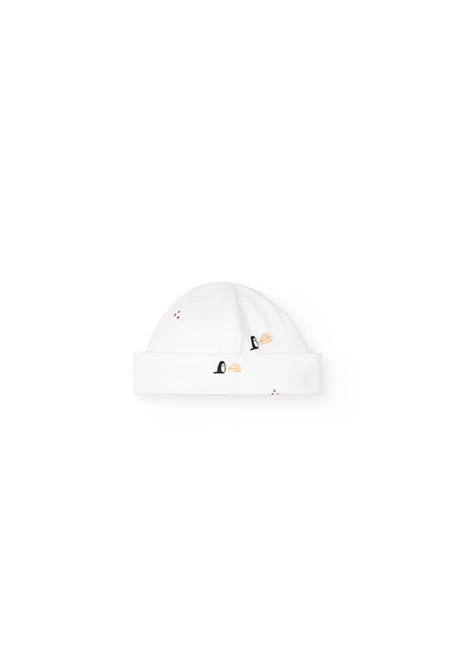 Ensemble bébé velours blanc pingouins