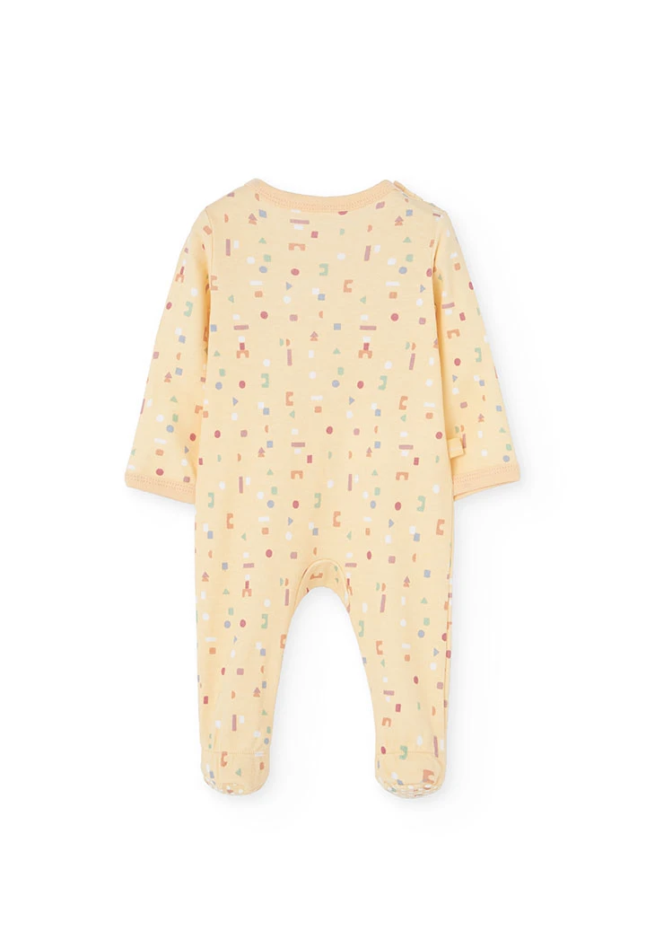 Knitted printed baby sleepsuit