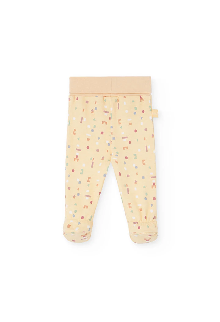 Conjunto de bebé de malha bege