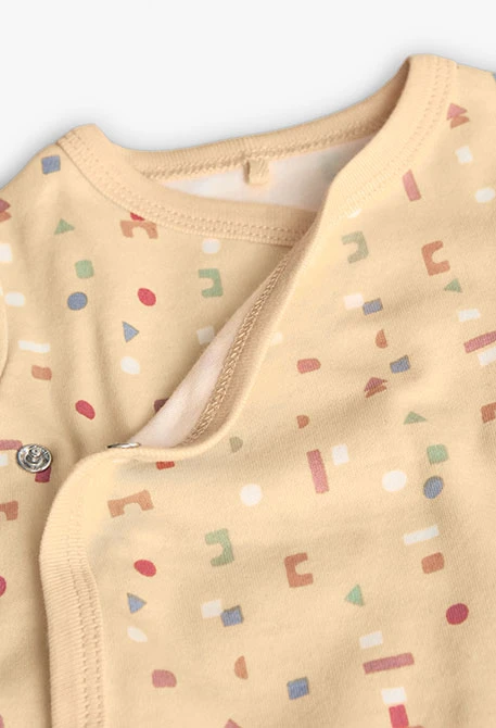 Conjunto bebé de punto beige