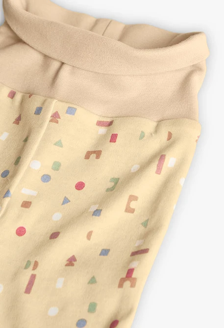 Conjunto bebé de punto beige