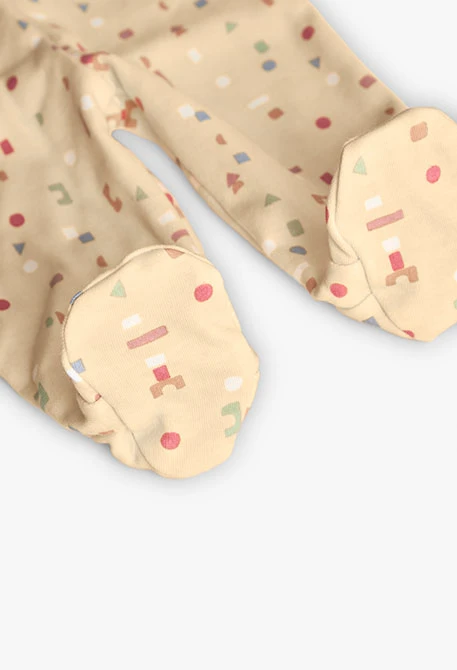 Conjunto bebé de punto beige