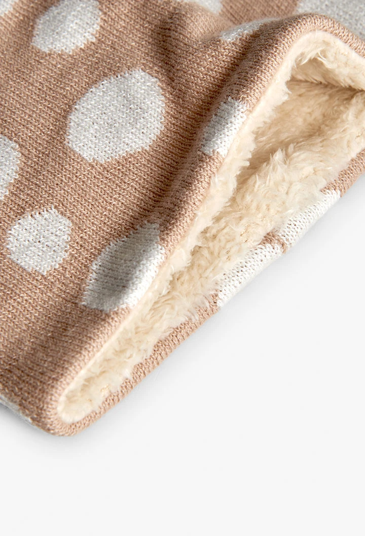 Brauner Strickschal für Baby