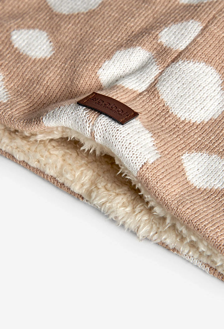 Écharpe pour bébé en tricot marron