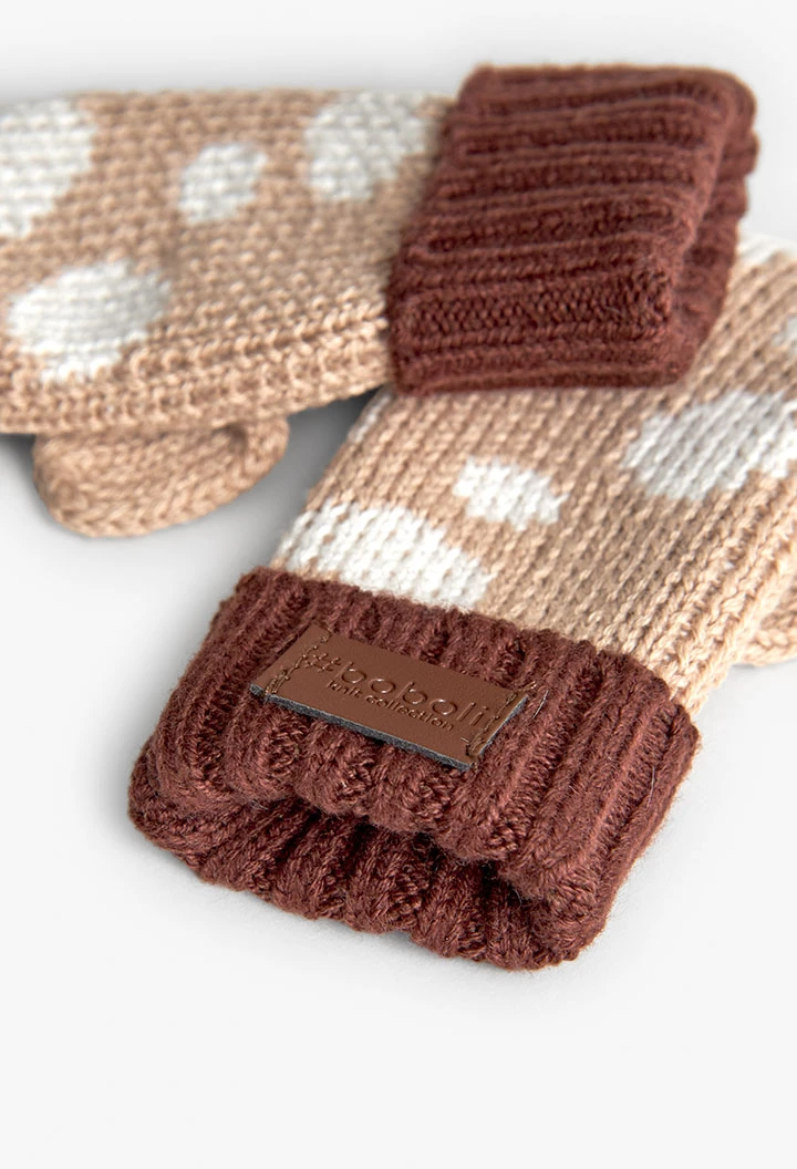 Braune Strickhandschuhe