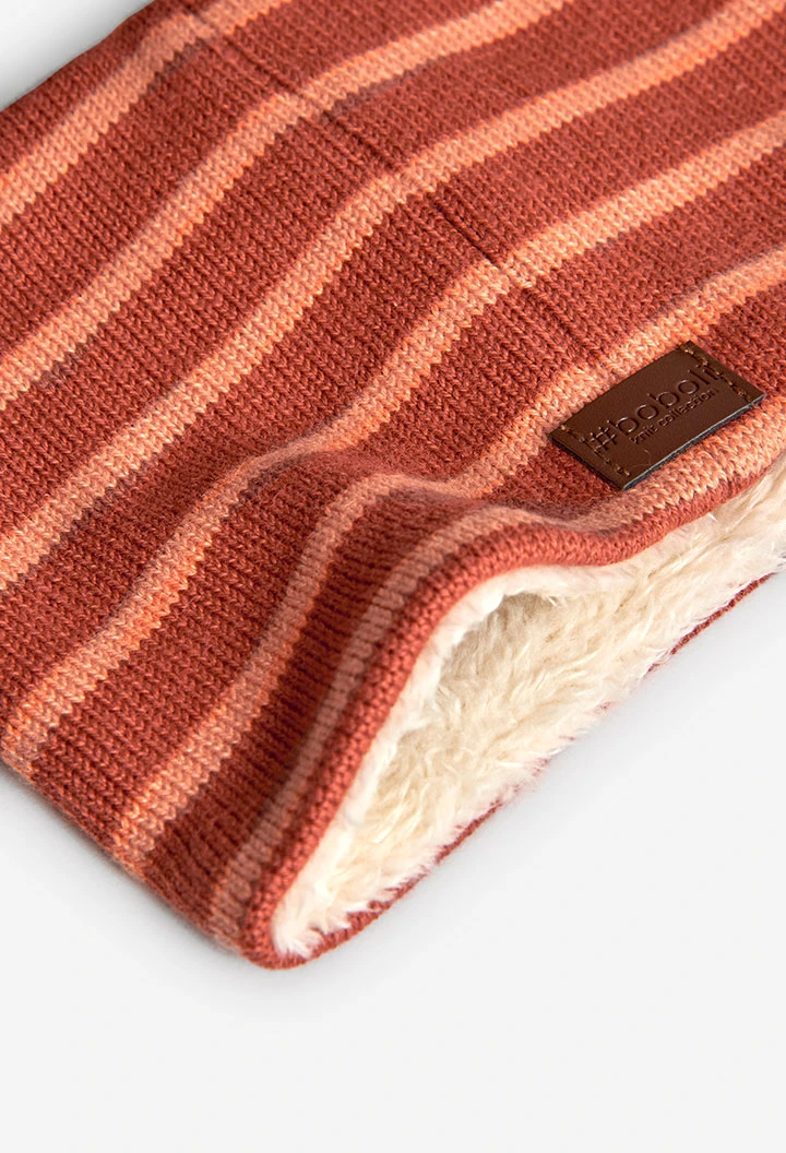 Écharpe bébé en tricot à rayures