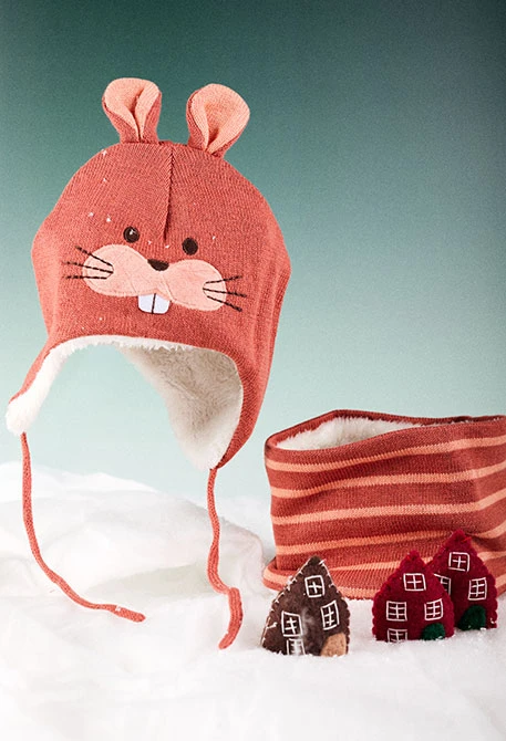 Gestreifter Strick-Baby-Schal