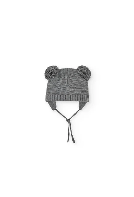 Capell nadó gris amb pompons