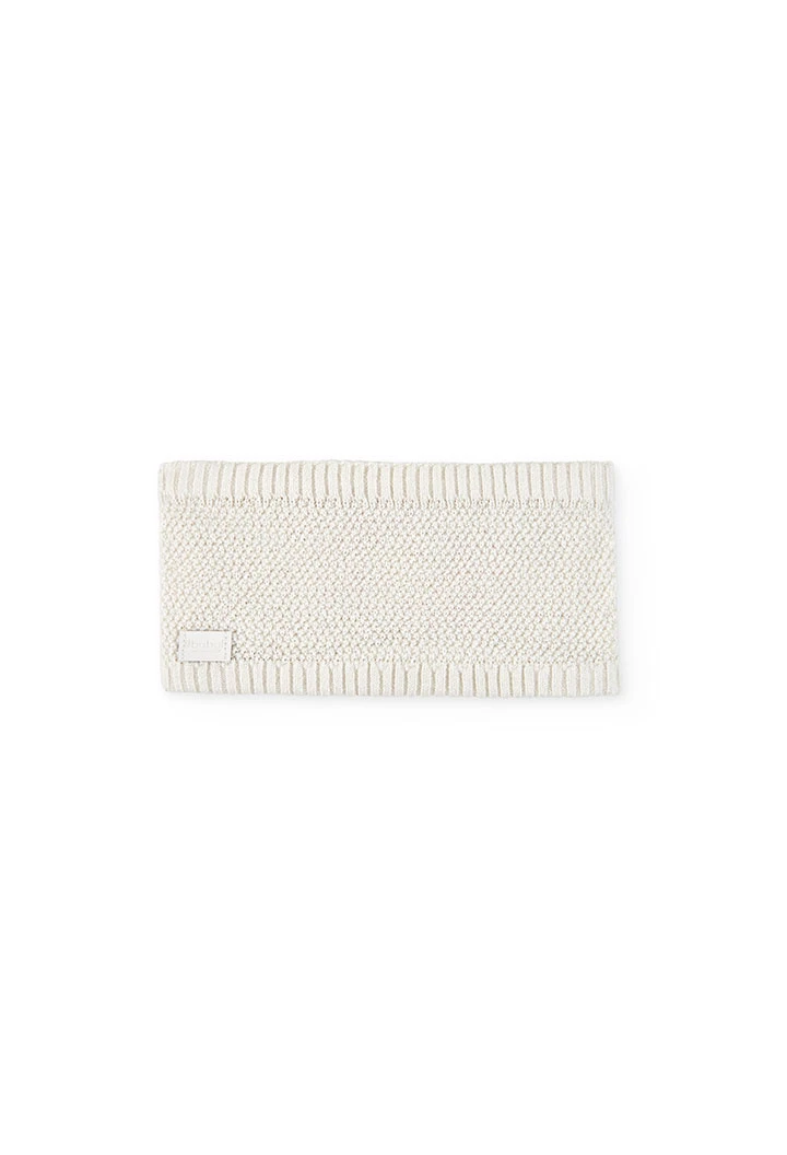 Écharpe en tricot blanc pour bébé